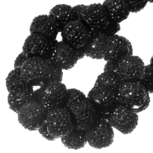 Sparkling beads black 4mm