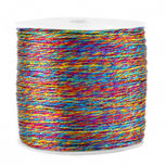 Macramedraad gekleurde mix blauw 0.5mm