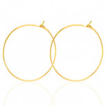 RVS Oorringen 25mm goud