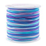 Satijnkoord 1mm Mix color blauw