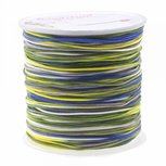 Satijnkoord 1mm Mix color Navy yellow