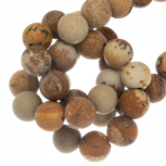 Picture Jasper frosted kraal 8mm