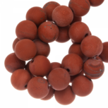 Red Jasper frosted kraal 8mm