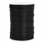 Satijnkoord zwart 2,5mm