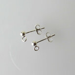 Zilveren oorstekers met oogje en stopper