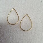 Druppel ring metaal goud klein