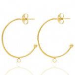 RVS oorringen Goud ca 26mm