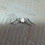 Metalen kraal engelenvleugels 23x6.5mm