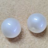 Glaskralen rond wit 14mm