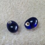 Glaskraal donkerblauw 9x7mm