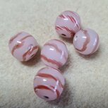 Glaskraal rond gestreept 11mm