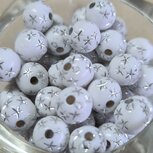 Acryl grijs met zilverster 8mm 