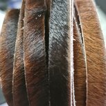 Leervacht bruin beige creme  8mm