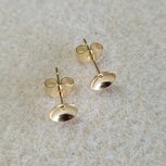 Oorstekers halfronde cup 6mm doorsnee Gold