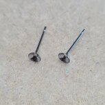 RVS Oorstekers halfronde cup 4mm doorsnee AS