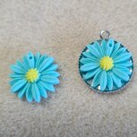 Acryl plaksteen/hanger bloem 18mm