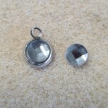 6mm Glas cabochon diamond clear