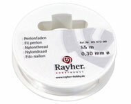 Transparant Rayher nylondraad 0.3mm