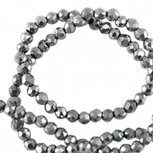 Silver pearlshine coating 2mm facetkralen