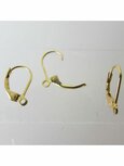 22K Goud vermeil oorhaak met klepje