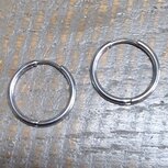 RVS oorringen silver 17mm