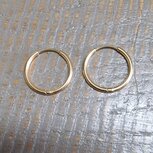 RVS oorringen goud 17mm