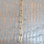 RVS goud langwerpige schakelketting 