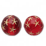 Acryl kraal rond 12mm rood goud