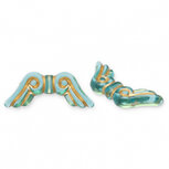 Acryl engelen wings teal blue gold