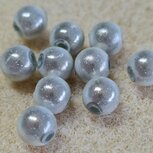 Acryl kraal 3d 6mm donker silver