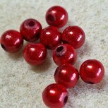 Acryl kraal 3d 6mm donker rood