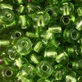 Glas-rocailles-4mm-groen zilverkern
