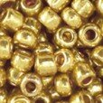 Glas rocailles Metallic shine gold 4mm