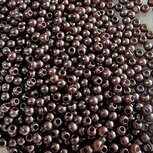 Hars kraal 3mm parelmoer donker bruin