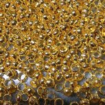 Knijpkralen goldplated 2mm