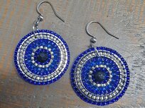 Zelfmaakpakket Oorhangers blauw