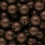 Acryl kraal Shiny cappuccino brown 12mm