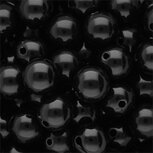 Acryl kraal Shiny black 12mm
