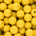 Acryl kraal Shiny vibrant yellow 14mm