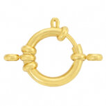 RVS boeislot goud met oogjes 16mm