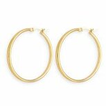 RVS oorringen goud 30mm 