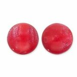 Acryl kraal met glitter red turquoise 8mm