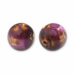 Acryl kraal purple gold 12mm