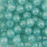 Glaskraal groen glitter 8mm
