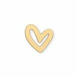 Stainless steel bedel hart goud
