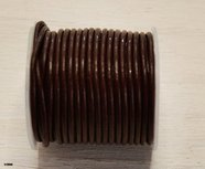 Leer rond 2 mm donker bruin