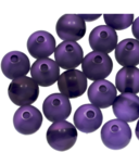 Resin kraal, dark purple shine, 8mm