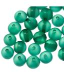Resin kraal, Sea green shine, 8mm