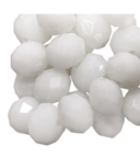 Facetkraal rondel White 8x6mm