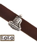 Schuifkraal oudzilver buddha